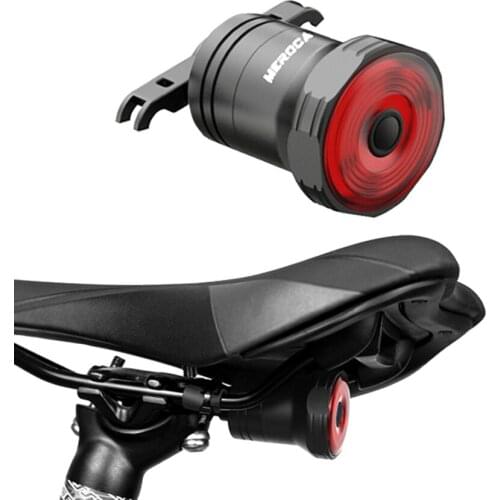 LED Bicycle Taillight Intelligent Sensor Brake Rear Light For Cycling Waterproof USB Rechargeable Mountain Road Bike Tail Light