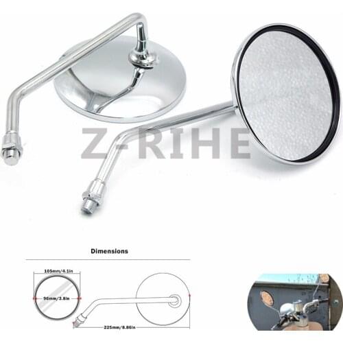 For Universal motorcycle rearview mirror 10mm 8mm motorcycle mirrors chrome For Honda HORNET 250 600 900 Honda Big Sheep FJS400