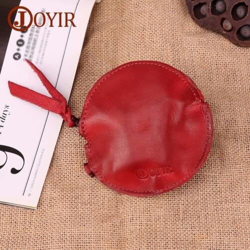 Women Coin Wallet Genuine Leather Coin Purses Mini Coin Wallets Kids Girls Cute Zipper Coin Pouch Round Key Bag Kawaii Wallet