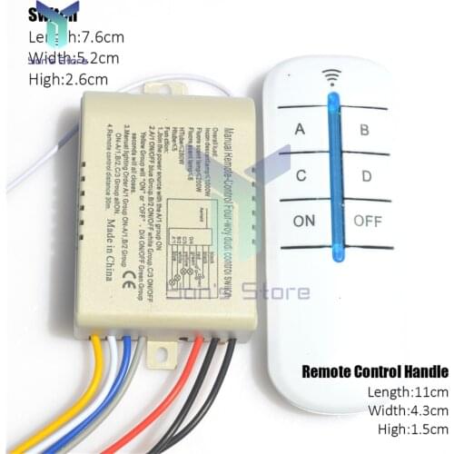 1/2/3/4 Way Channels Wireless Remote Control Frequency Emission Switch 220V Light Wifi Controller Switch Receiver Transmitter