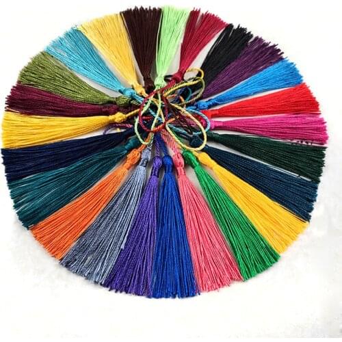 20PCS Mixed Color 7cm Hanging Rope Silk Tassels Fringe Sewing Bang Jewelry Making Trim Key For Accessories DIY Embellish Curtain
