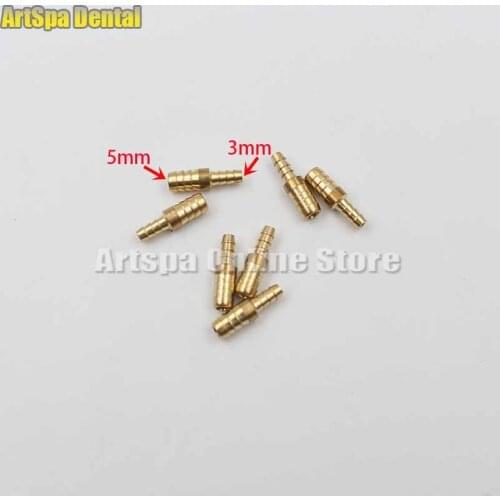 20PCS Dental straight valve butt valve 3mm connect to 5mm metal valve dental chair unit accessories
