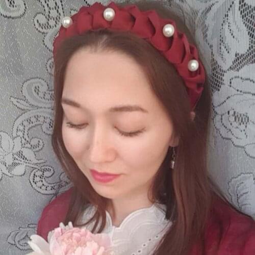 2019 Fashion pearl Hair Bands For Women braid Jewel Headband Haarband Hairband Bordadas Haar Accessoires