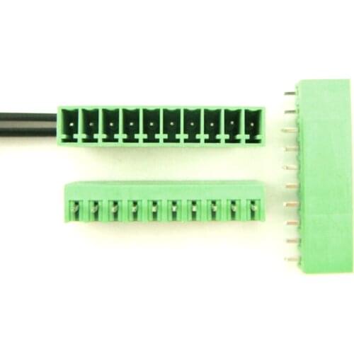 50pcs/lot) 15EDG-3.5-10P Straight Pin PCB Screw Terminal Block Connector 3.5mm Pitch 10 Pins Plug in