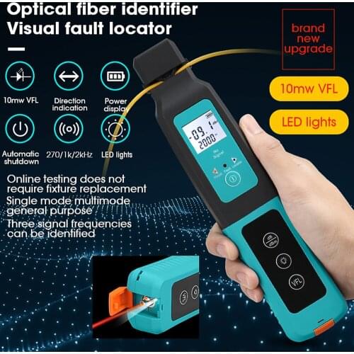 2pcs AUA-40 Fiber Optic Identifier Live Fiber Optical Identifier with Built in 10mw Visual Fault Locator 800-1700nm SM MM
