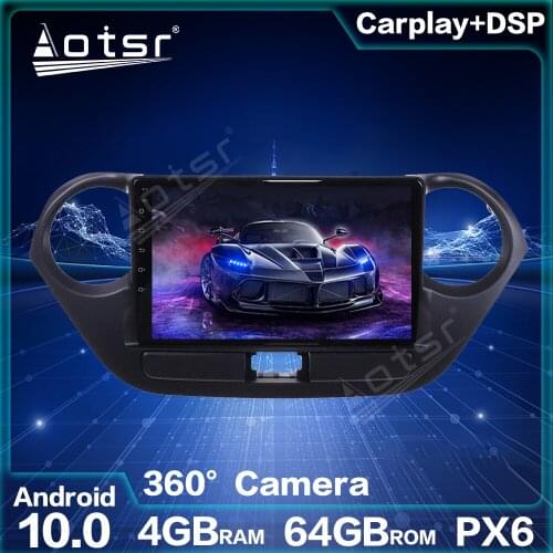 Android Screen Android 10.0 64G DSP Car GPS Navigation For Hyundai I10 2013-2016 Car Multimedia Player Auto Stereo Head Unit IPS