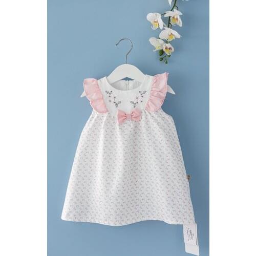 Babymod Baby Girl Dress Floral Pattern Bow Baby Dress