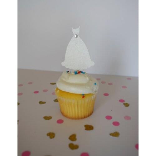 Glitter diamond Bridal Shower Cupcake Toppers Food Picks wedding baby shower birthday party decorations