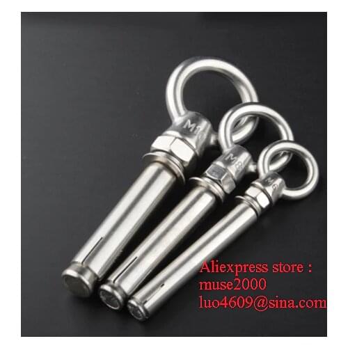 M6 M8 M10 M12 expansion bolt ring nut 304 Ceiling wall light fan hooker hanging screw wall anchor steel eyebolt sport room