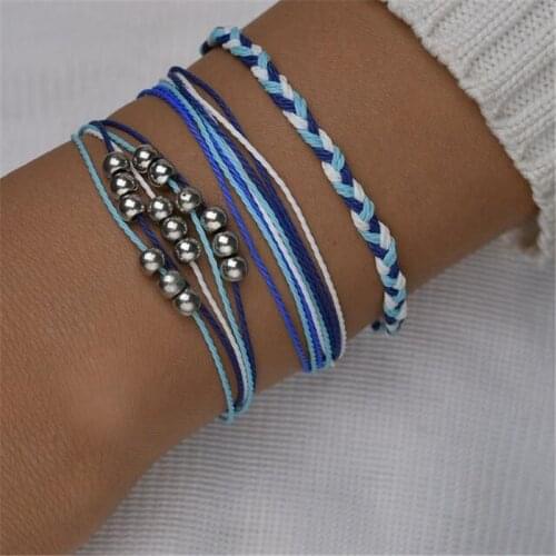 Bracelets For Women Pure Life Hippie Boho Beach Surf Bracelets Femme Pokemon Handmade Wave Charms Bracelet Women Bracelet