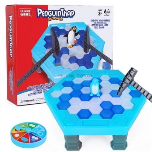 DHL 50/100set Large/Mini Penguin Trap Board Game Ice Breaking Save Penguin Party Game Parent-child Interactive Entertainment Toy