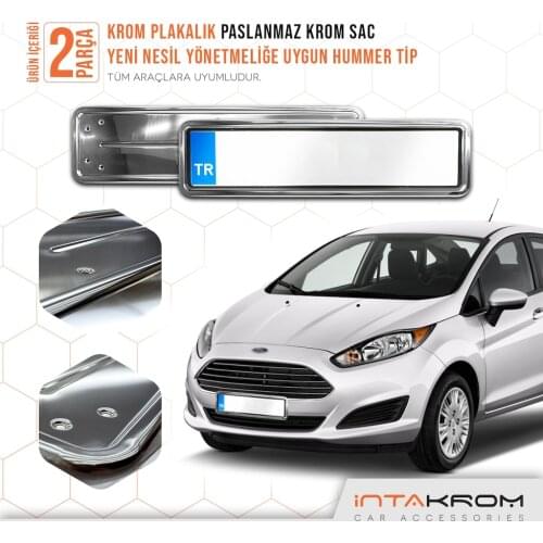 Ford Ford Fiesta Chrome Plates Of Hummer type 2 PCs Chrome Styling Accessories Car Track Modified Designed Stainless steel