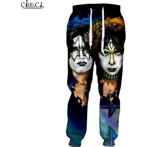 HX 2021 Fashion Hip Hop Rock Metal Kiss Band Casual 3D Print Mens Women Pants Unisex Trousers Autumn Sweatpants Drop Shipping