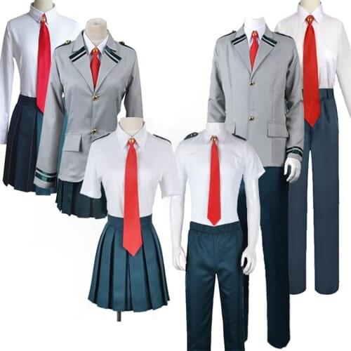 My Hero Academia Summer and Winiter School Uniform Midoriya Izuku Bakugou Katsuki Ochaco Uraraka Cosplay Costume Set Wholesale