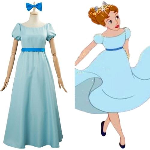 Peter Pan Wendy Darling Cosplay Costume For Adult Women Girls Dress Halloween Carnival Cosplay Costumes