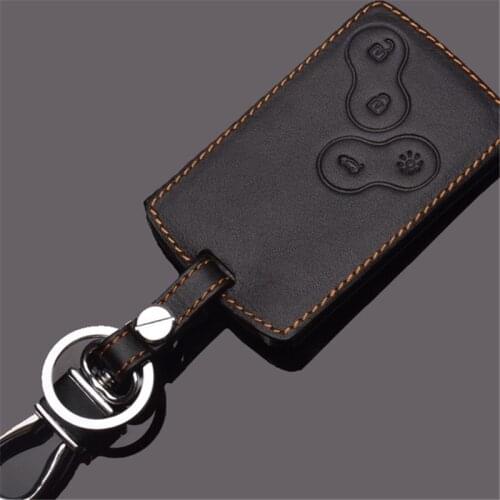Leather Keychains For Renault Koleos Laguna 2 3 Megane 1 2 3 Sandero Scenic Captur Clio Duster Fluence Leather Key Holder Rings