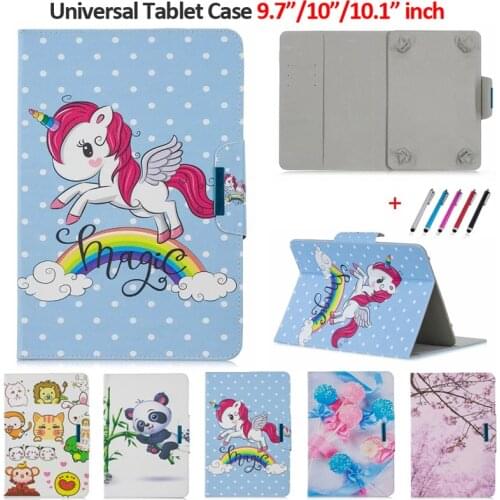 Leather Case for Huawei MediaPad T5 10 Tablet Universal Case for Huawei T3 10 Lenovo Tab E10 M10 P10 Plus 10.1"Stand Cover Funda