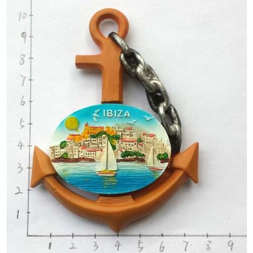 QIQIPP Creative boat anchor crafts refrigerator stickers Spain Ibiza tourist souvenirs magnetic stickers