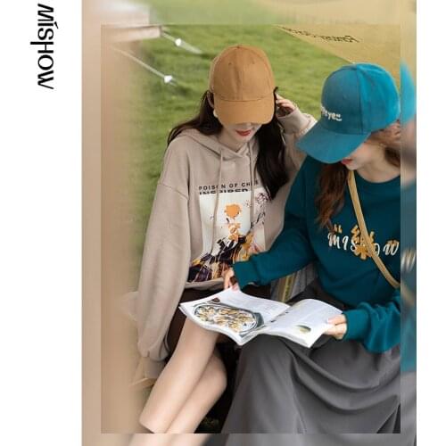 CMAZ 2021 Sweatshirt&Hoodies For Women Long Sleeve Letter Printed Solid Outdoor Sweet Causal Female Tops MXA34V0030