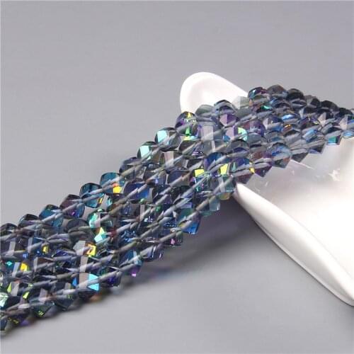 Fashion Quality Big Faceted Austria Crystal Glitter Moonstone Beads Loose Spacer Beads Chrams For Women Jewelry Making Bracelets