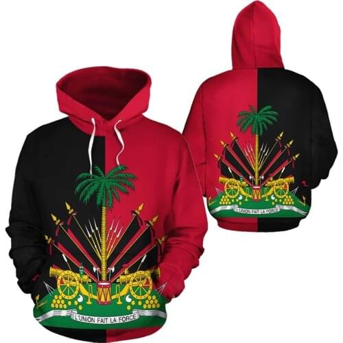 Tessffel Country Emblem Flag Caribbean Sea Haiti Island Retro Pullover Men/Women Tracksuit Jacket 3Dprint Streetwear Hoodies A14