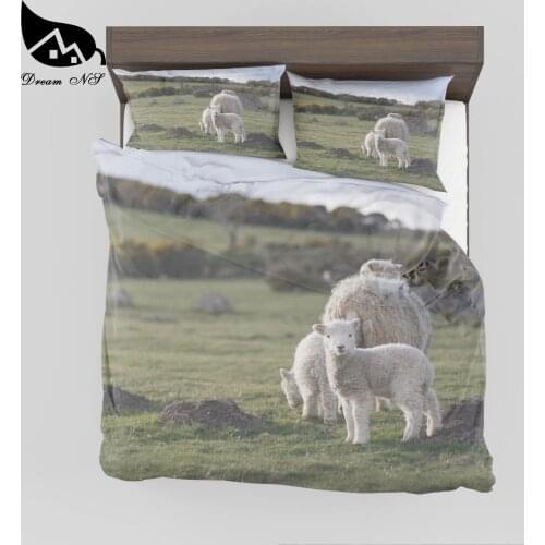 Dream NS Customized 3D Prints Bedding set Prairie Sheep Polyester cotton Children Bed room Home textiles Quit Duvet Pillowcase