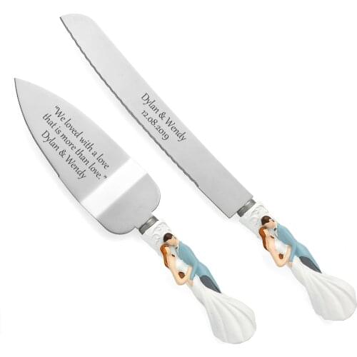 Personalized Wedding Gift,Custom Party Favor,Stainless Steel Cake Shovel Set,Bread Pizza Knife,Dessert Pie Fondant Divider