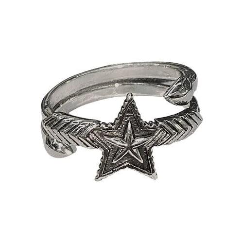 POTCET Unisex Star Openable Ring Geometric Fashion Retro Hip Hop Personality Party Jewelry