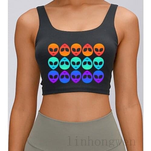 Psychedelic Alien Edm Rave Design Tank Top Fashion Create Vintage Summer S-2xl Top Tees Outfit Graphic Vest