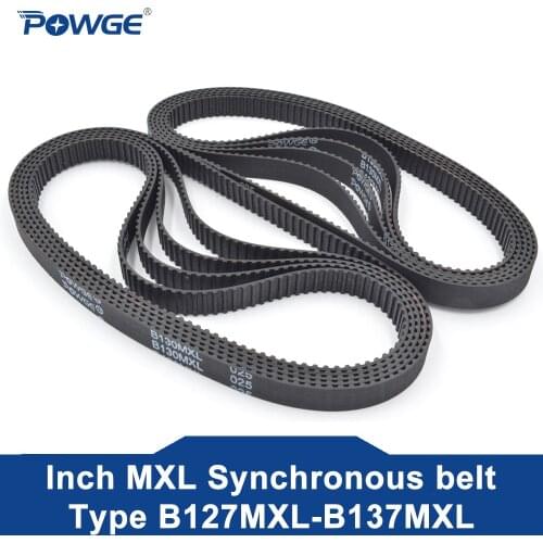 POWGE 10pcs MXL Timing belt B135 B136 B138 B139 Width 6.35mm 025 Teeth 135 136 138 139 Synchronous belt B135MXL B136MXL B139MXL