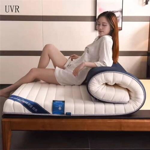 UVR Knitted Cotton Latex Mattress High Grade Thicken 6/10CM Tatami Collapsible High Quality Student Mat Help Sleep Not Collapse