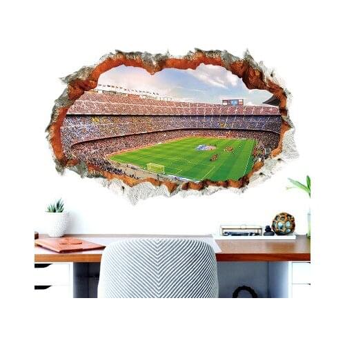 World Cup 3D Wall Sticker Football Field Wall Pictures For Living Room Bedroom Decor Modern Students Apartment Room Decoration