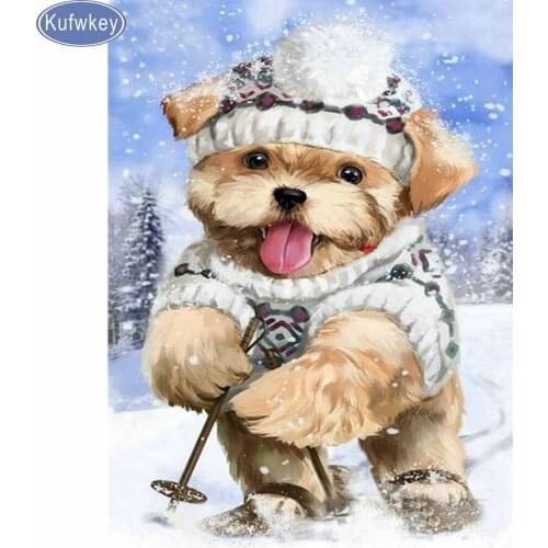 Full Diamond embroidery cartoon picture DIY 5d diamond painting animal dog diamond mosaic cross stitch paintings of rhinestone