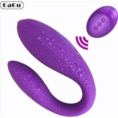 Wireless Vibrator Adult Toys For Couples USB Rechargeable Dildo G Spot U Silicone Stimulator Double Vibrators Sex Toy For Woman