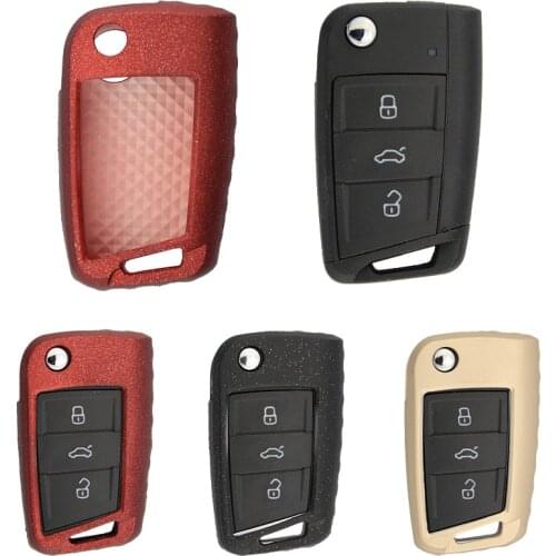 Car Key Case Cover For Volkswagen VW Passat CC POLO Golf jetta tiguan Gol CrossFox Plus Eos Scirocco Beetle For Skoda Octavia