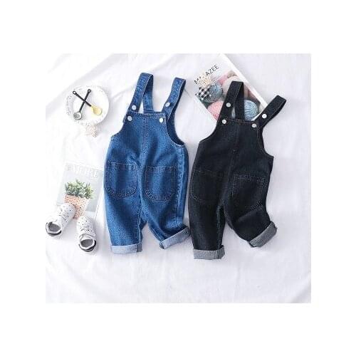 Childrens Denim Overalls 2020 Spring New Baby Boys and Girls Fashion Suspender Jeans Kids Cowboy Overalls Girl Jeans 1-4 Years
