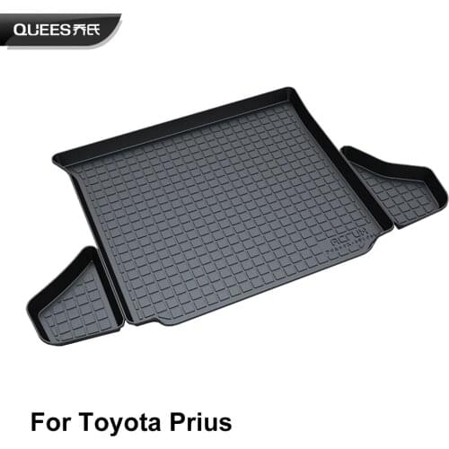 QUEES Custom Fit Cargo Liner Trunk Floor Mat for Toyota Prius XW30 XW50 2009 2010 2011 2012 2013 2014 2015 2016 2017 2018