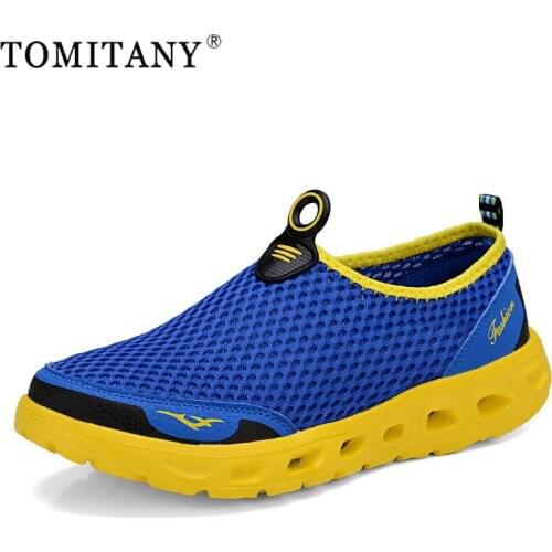 New Summer Men Casual Shoes Breathable Lightweight Mesh Shoes Comfortable Walking Sneakers Slip-on Mens Shoes Large Sizes 36-48