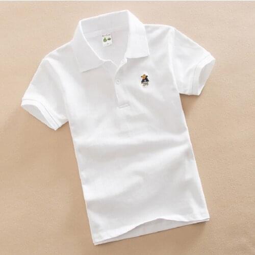 Solid Fashion Boys Polo Shirts 3-15 Years Children Polos Tops Short Sleeve Summer Baby Boy Clothes Shirt Cotton Jersey Tees