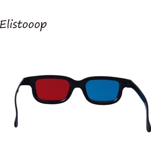 Fashion Universal Black Frame Red Blue Cyan Anaglyph 3D Glasses 0.2mm For Movie Game DVD