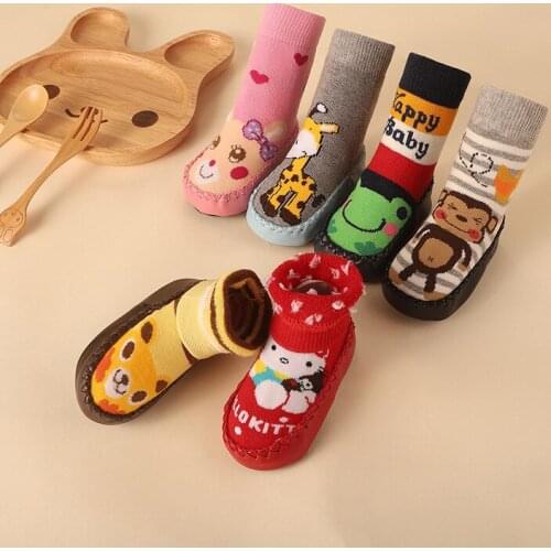 Newborn Baby Floor Socks Baby Non-slip Socks Boys and Girls Cloth Socks Autumn and Winter Toddler Shoes Baby Boy Baby Girl Shoes