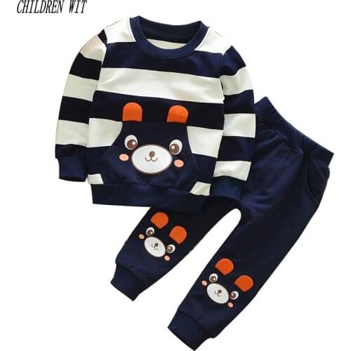 2017 Spring&Autumn New cotton Casual Cartoon Children Clothing Sets Boys Clothes / Girls Clothing Sets 2-5 Years Kids Clothes