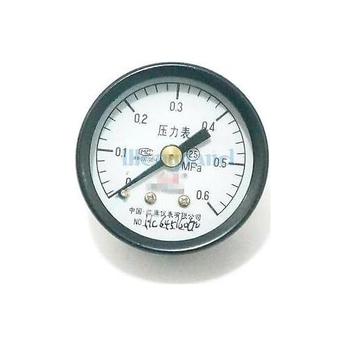 Axial Mount M10x1 Y-40Z Measurement Range 0-0.6Mpa Air Compressor Pressure Gauge 40mm Face Pneumatic Parts