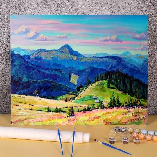 Landscape Summer DIY Painting By Numbers Complete Kit Acrylic Paints 40*50 Boards By Numbers New Design Kids Drawing