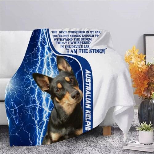 Popular Australian Kelpie Flannel Blanket 3D Print Blanket Couch Throw Blanket Couch Soft Blanket Bedspread Home Textile Decor