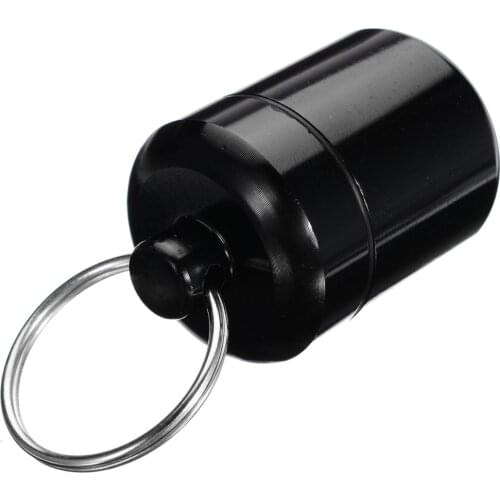 Aluminum Alloy Pill Contain Case Holder Portable Medicine Mini Waterproof Keychain Storage Box Bottle