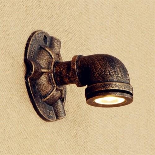 Industrial Loft Iron Water Pipe Wall Sconce Vintage LED Wall Light Fixtures Bedroom Wall Lamp Indoor Lighting Lamparas Pared