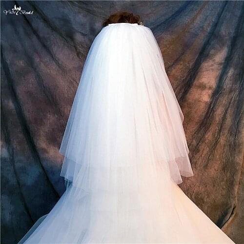 RSV72 Real Pictures Yiaibridal Bridal Pure Tulle 4 Layers Head Veil