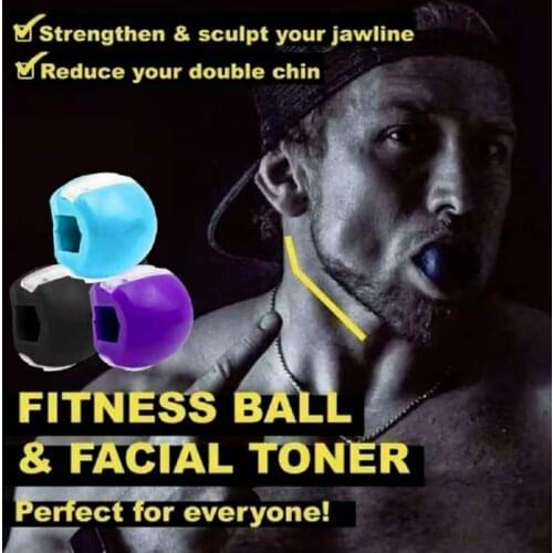 Tsang Jaw Exercise Ball Face Masseter Silica Gel JawLine Muscle Training Fitness Ball Neck Face Toning Jawrsize Muscle Exerciser