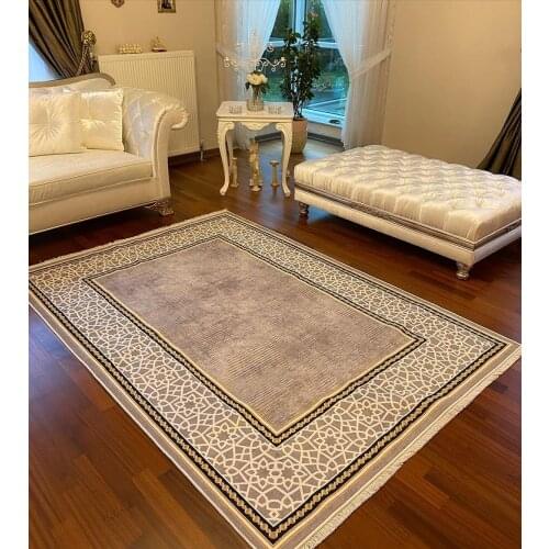Modern Living Room Rug Washable Artificial Leather Non-Slip Base Easy To Clean Stain resistant Foal Feather Antibacterial Fabric